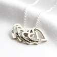 Lisa Angel Ladies' Personalised Sterling Silver Multi Heart Outline Necklace