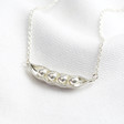 Ladies' Sterling Silver Four Peas in a Pod Necklace