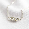 Ladies' Sterling Silver Two Peas in a Pod Necklace