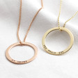 Lisa Angel Ladies' Personalised Vermeil Family Hoop Necklace