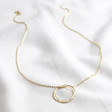 Lisa Angel Hand-Stamped Personalised Vermeil Family Hoop Necklace