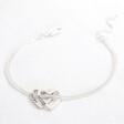 Lisa Angel Ladies' Personalised Sterling Silver Family Names Heart Bracelet