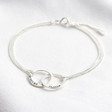 Lisa Angel Ladies' Personalised Sterling Silver Interlocking Circles Bracelet