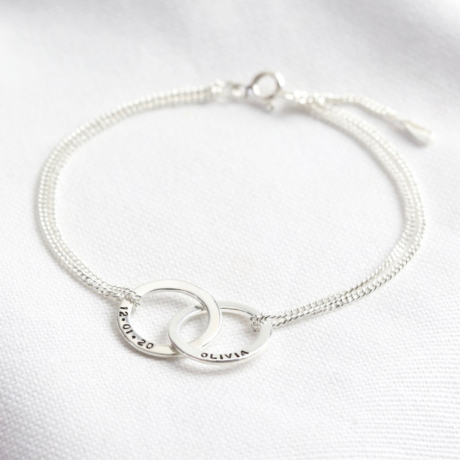 Sterling Silver Interlocking Circles Bracelet Lisa Angel