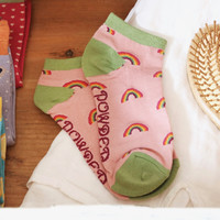 Powder Rainbow Trainer Socks