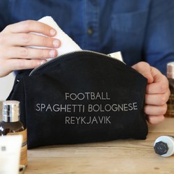 Personalised 'Favourite Things' Black Canvas Bag