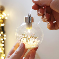 Personalised Gypsophila LED Bauble