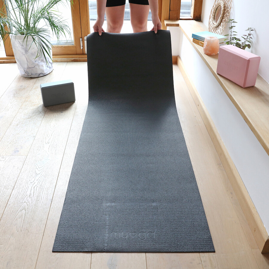 Black Bandana Thin Yoga Mat