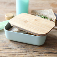 Sass & Belle Mint Green Bamboo Lunch Box
