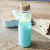 Sass & Belle Mint Green Silicone Sleeve Water Bottle
