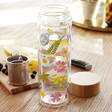 Sass & Belle Pressed Flowers Glass Water Bottle with Infuser