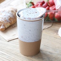 Sass & Belle White Glaze Stoneware Travel Mug
