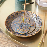Hands of Hamsa Incense Holder Plate