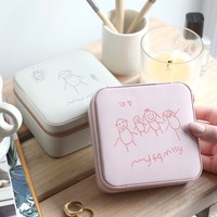 Personalised 'Your Drawing' Square Travel Jewellery Box