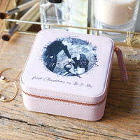 Personalised 'Your Photo' Square Travel Jewellery Box