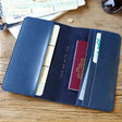 Lisa Angel Personalised Slim Travel Wallet in Navy Blue