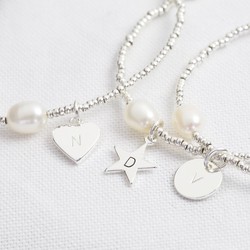 Personalised Dainty Seed Bead & Pearl Bracelet