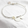 Lisa Angel Delicate Personalised Double Charm Seed Bead & Pearl Bracelet