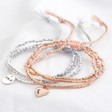 Lisa Angel Ladies' Personalised Multi Strand Beaded Cord Friendship Bracelet