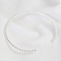 Dotted Ball Bangle in Silver