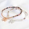 Lisa Angel Ladies' Stone Bead and Wing Charm Bracelets