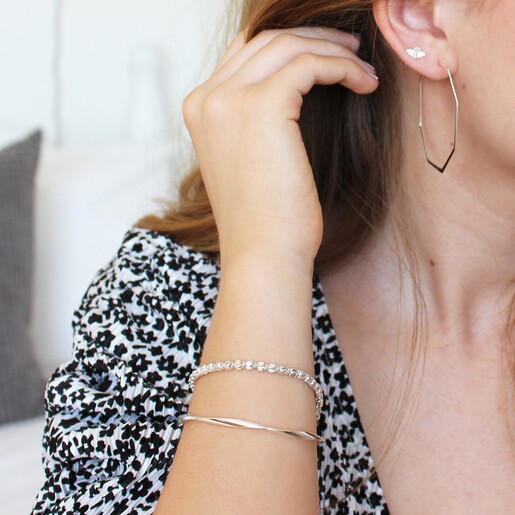 delicate silver hoop earrings