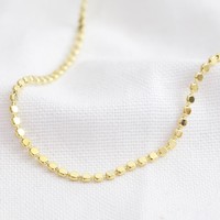 Disc Chain Necklace in Gold