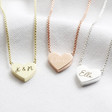 Lisa Angel Ladies' Delicate Personalised Box Chain and Heart Pendant Necklaces