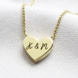 Lisa Angel Ladies' Personalised Box Chain and Heart Pendant Necklace