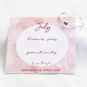 Organic Style Birthstone Ring - July