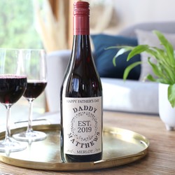 Personalised Vintage Style Father's Day Wine