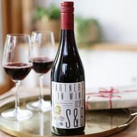 Personalised 'Partners in Wine' Bottle of Wine