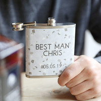 Personalised Stainless Steel 'Best Man' Hip Flask