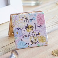 Floral 'Mum' Compact Mirror