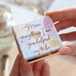 Mother's Day Personalised Floral 'Mum' Compact Mirror