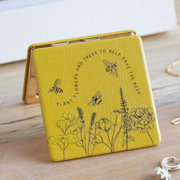 'Help Save The Bees' Compact Mirror 'Help Save The Bees' Compact Mirror