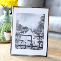 Large Polished Silver 8" x 10" Photo Frame