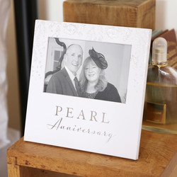 Pearl Anniversary 6" x 4" Photo Frame