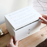 Personalised 'Favourite Things About You' White Jewellery Box