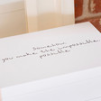 Personalised Meaningful Wording White Jewellery Box