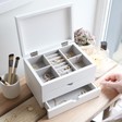 Lisa Angel Wooden Personalised 'Your Drawing' White Jewellery Box