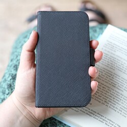 Black Vegan Leather iPhone 11 Wallet Case