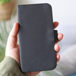 Black Vegan Leather iPhone 11 Pro Max Wallet Case