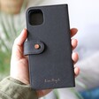 Lisa Angel Black Fake Leather iPhone 11 Pro MAX Case and Card Holder