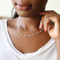 Bobble Chain Necklace in Silver