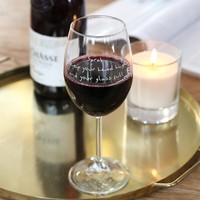 Personalised Meaningful Wording Wine Glass
