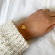 Lisa Angel Diamante Heart Bracelet in Gold on Model