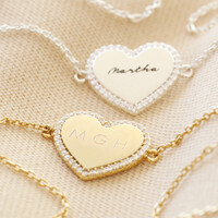 Personalised Diamante Crystal Heart Bracelet