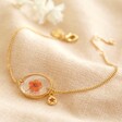 Lisa Angel Gold Pressed Birth Flower Charm Bracelet with Birthstone Charm