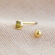 Lisa Angel Small Gold Sterling Silver Birthstone Barbell